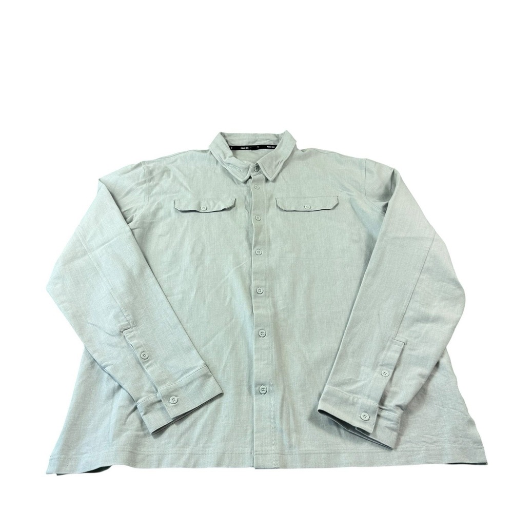 Public Rec Gray Dual Pocket Utility Men's L/S Performance Shacket Size 2XL